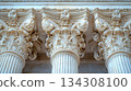 Classical architecture elements with decorative columns. 134308100