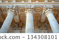 Classical architecture elements with decorative columns. 134308101
