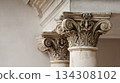 Classical architecture elements with decorative columns. 134308102