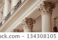 Classical architecture elements with decorative columns. 134308105