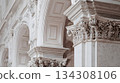 Classical architecture elements with decorative columns. 134308106