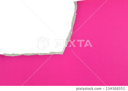 Decorative background made of red torn cardboard. Decorative background made of red torn cardboard. 134308351