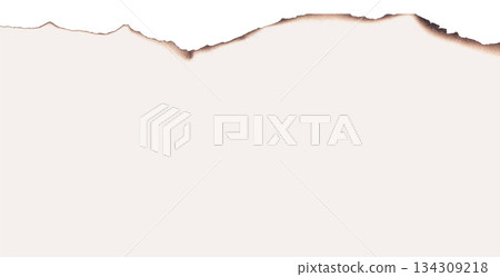 Burnt paper edges realistic vector illustration 134309218