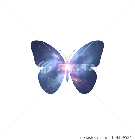 Space Butterfly Silhouette (PNG) 134309524