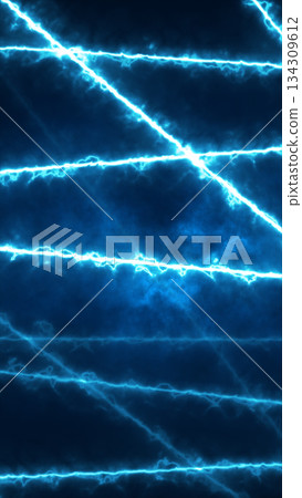 Bright yellow glowing liquid pattern with abstract energy texture and organic light veins 134309612