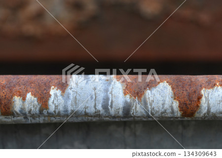 Rusted Metal Bar Close-Up Rusted Metal Bar Close-Up 134309643