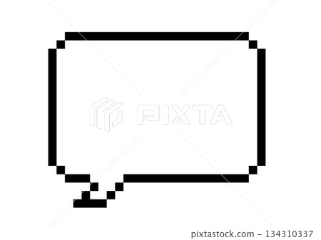 Pixel art speech bubbles 134310337