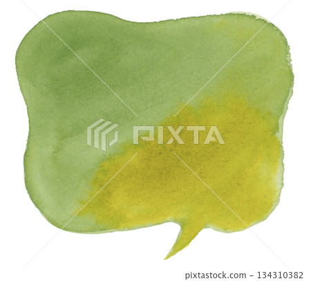 Transparent watercolor speech bubble (analog) 134310382
