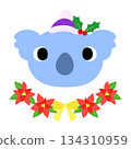 Cute koala mark winter Christmas 134310959