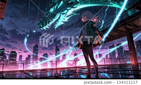 AI-generated female warrior AI-generated female warrior 134311217