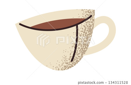 Ceramic cup of fresh coffee Ceramic cup of fresh coffee 134311528