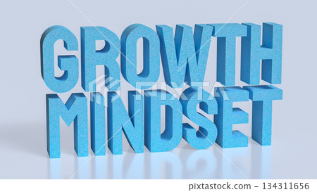 Inspirational Growth Mindset Typography Concept 3d render. 134311656