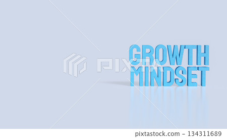 Inspirational Growth Mindset Typography Concept 3d render. 134311689
