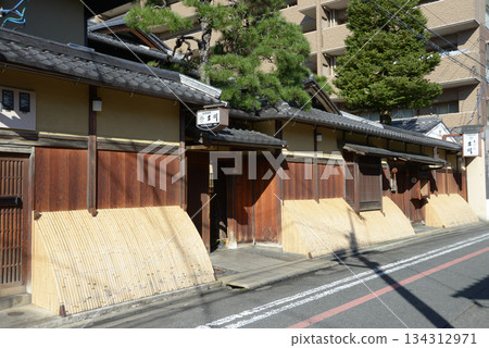 Street corner scenery sketch photo 134312971