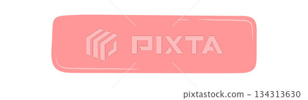 Hand drawn organic quote textbox shape in soft pink rectangle. Speech patch and blob background create a casual message or comment area, perfect for text or quote box design concepts. 134313630