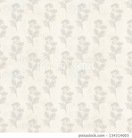 Seamless watercolor pattern with soft botanical silhouettes on cloud white textured background. Minimal hand-painted floral design for packaging, stationery, textiles, branding, elegant surface design Seamless watercolor pattern with soft botanical silhouettes on cloud white textured background. Minimal hand-painted floral design for packaging, stationery, textiles, branding, elegant surface design 134314003