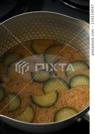 Eggplant miso soup Eggplant miso soup 134314047
