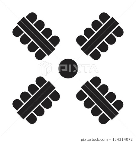 Seats arrangement on wedding banquete or festive event. Restaurant or cafe seatings interior plan. Top view. Schematic blueprint tables and chairs silhouettes. Vector graphic illustration Seats arrangement on wedding banquete or festive event. Restaurant or cafe seatings interior plan. Top view. Schematic blueprint tables and chairs silhouettes. Vector graphic illustration 134314072