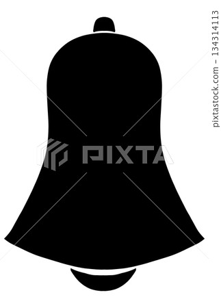 一個簡單的黑色鈴鐺插圖 134314113