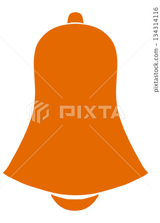 橙色簡易鈴鐺插圖 134314116