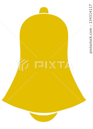 Yellow simple bell illustration Yellow simple bell illustration 134314117