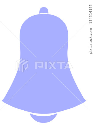 一個簡單的淺藍色鈴鐺插圖 134314125