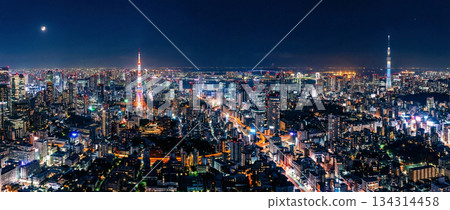 Night view of the city center Night view of the city center 134314458