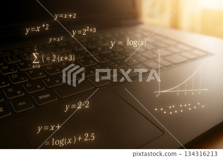A PC that displays mathematical formulas and graphs 134316213
