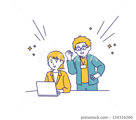 Image illustration of business scene 134316260