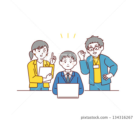 Illustration of a student being taught 134316267