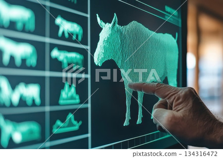 Executive Analyzing Business Trends with Upward Graphs and Digital Data Visualization 134316472