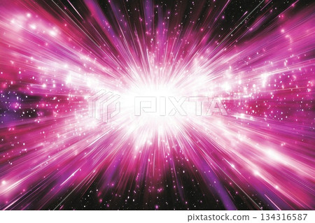 Futuristic Banner Design with Cascading Colors and Pixelated Effects in a Wide Format 134316587