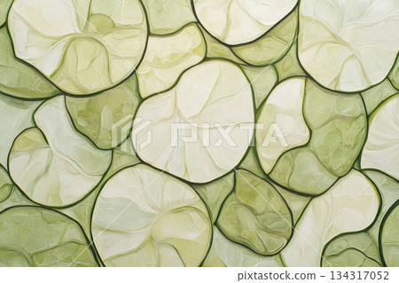 Visually Appealing Zucchini Wallpaper Abstract with Thick Cut Shapes and Patterns 134317052