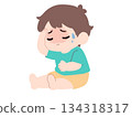Illustration of a sick child 134318317
