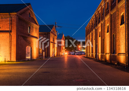 Night view of Maizuru Red Brick Park, Kyoto Prefecture 134318616
