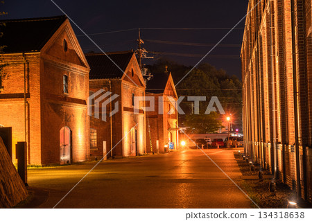Night view of Maizuru Red Brick Park, Kyoto Prefecture 134318638