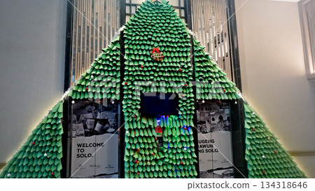 Close-up photo of Christmas tree ornaments to welcome Christmas 134318646