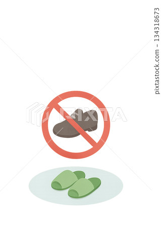 請在醫院內換上拖鞋 | 禁止穿鞋 圖示 2 134318673