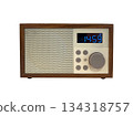 A Cozy Vintage Wireless Radio isolated on white background 134318757
