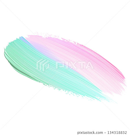 粉紅色和淺藍色刷子材料 134318832