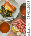 Delicious seafood dishes 134318998