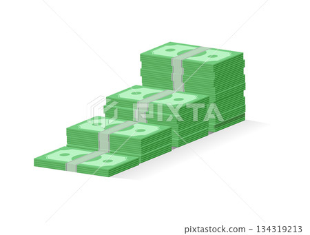 Isometric banknote stairs Vector stock illustration Isometric banknote stairs Vector stock illustration 134319213