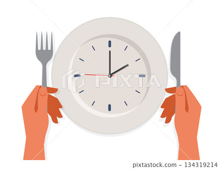 Meal planning for diet concep vector stock illustration 134319214
