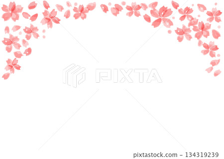 Soft watercolor material series | Cherry blossom header Soft watercolor material series | Cherry blossom header 134319239