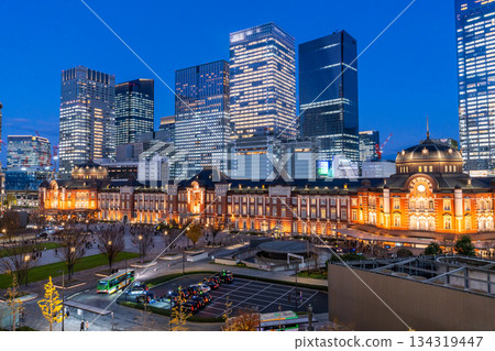 Tokyo Station night view Tokyo Station night view 134319447