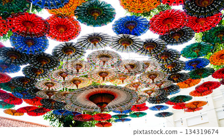 beautiful views of umbrellas to beautify the outdoors beautiful views of umbrellas to beautify the outdoors 134319674