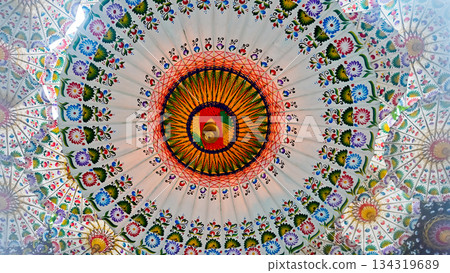 beautiful views of umbrellas to beautify the outdoors 134319689