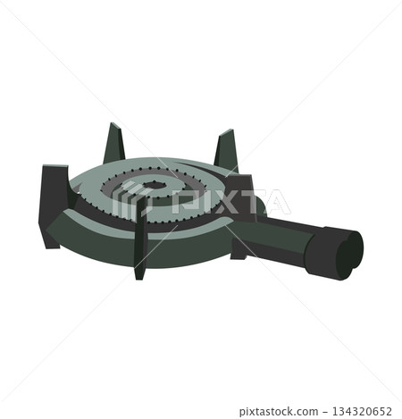 Illustration of a simple cast iron stove Illustration of a simple cast iron stove 134320652