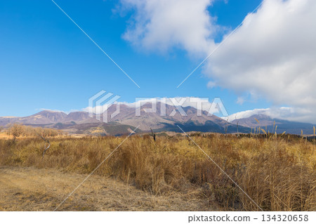Kuju Plateau and the blue sky (Kuju Plateau, Taketa City, Oita Prefecture) 134320658