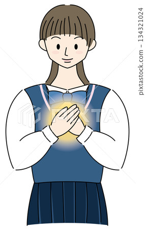 A high school girl with warm feelings 134321024